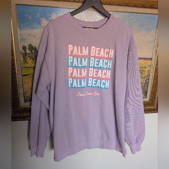 Purple Palm Beach Stony Clover Lane Sweatshirt - Picture 3 of 6
